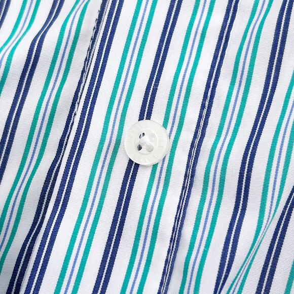 Lauren Ralph Lauren Striped Button-Up Shirt with Waist Tie Size Large - Picture 7 of 16